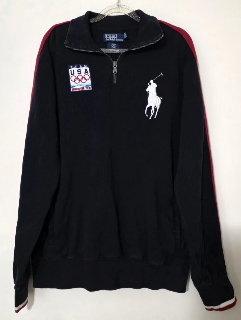 Polo Ralph Lauren 2010 Vancouver Olympics Team USA 1/4 Zip Cotton Sweater Medium